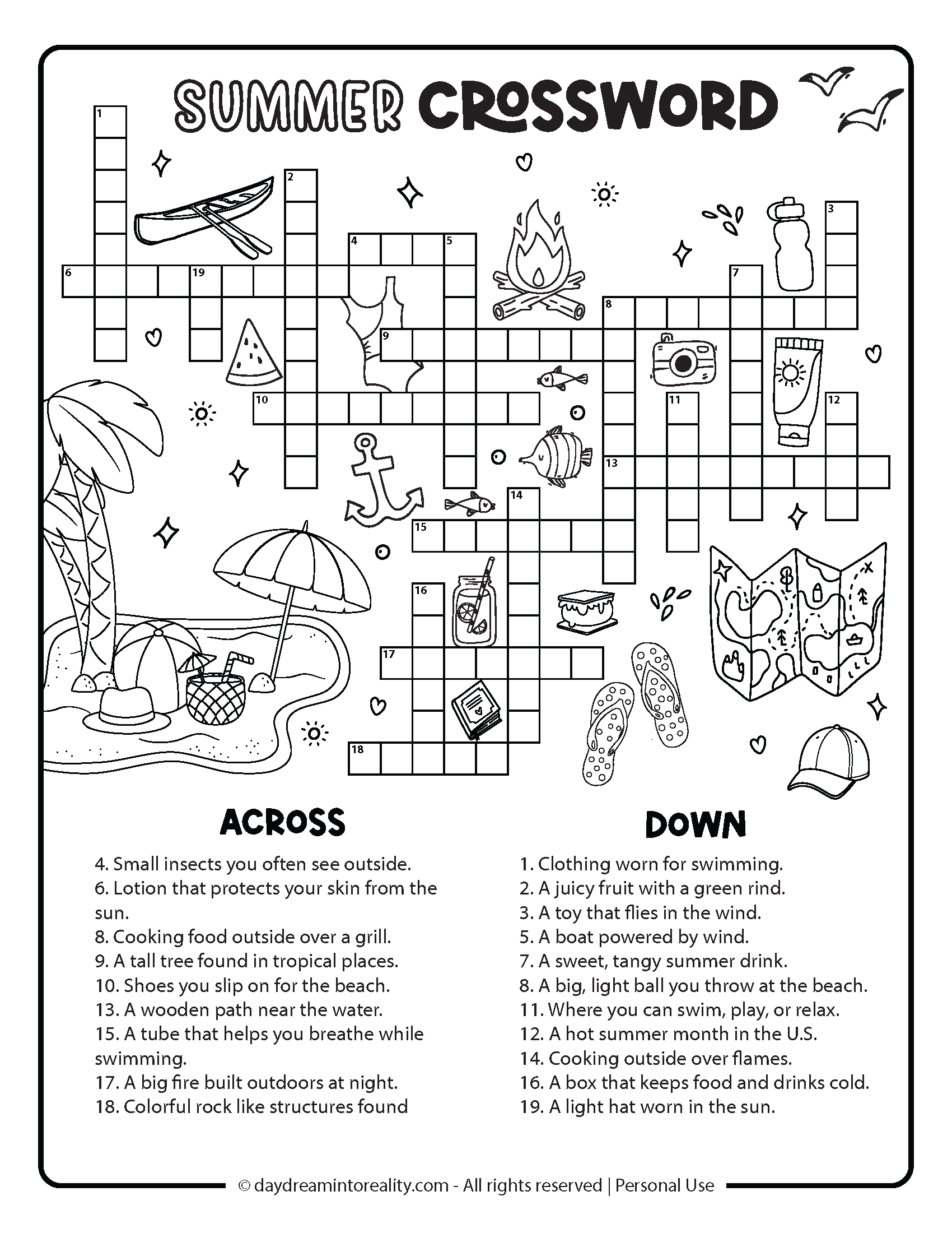 Second Third Grade Spring-Themed Crossword Puzzle Printable Second Third Grade Spring-Themed Crossword Puzzle Printable