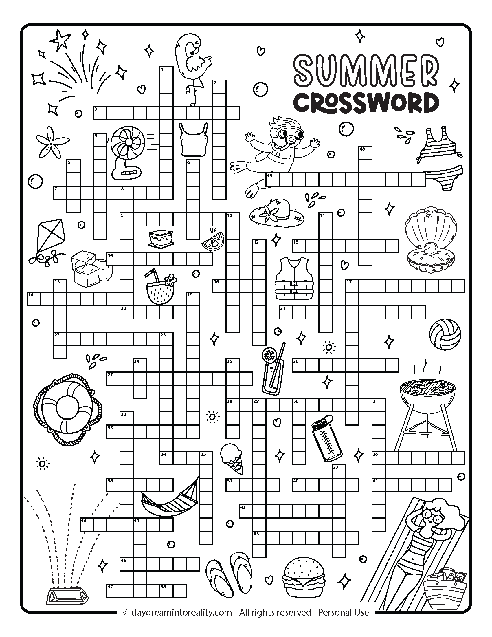 Summer Crossword Puzzles 5th Grade Free Printable Summer Crossword Puzzles 5th Grade Free Printable