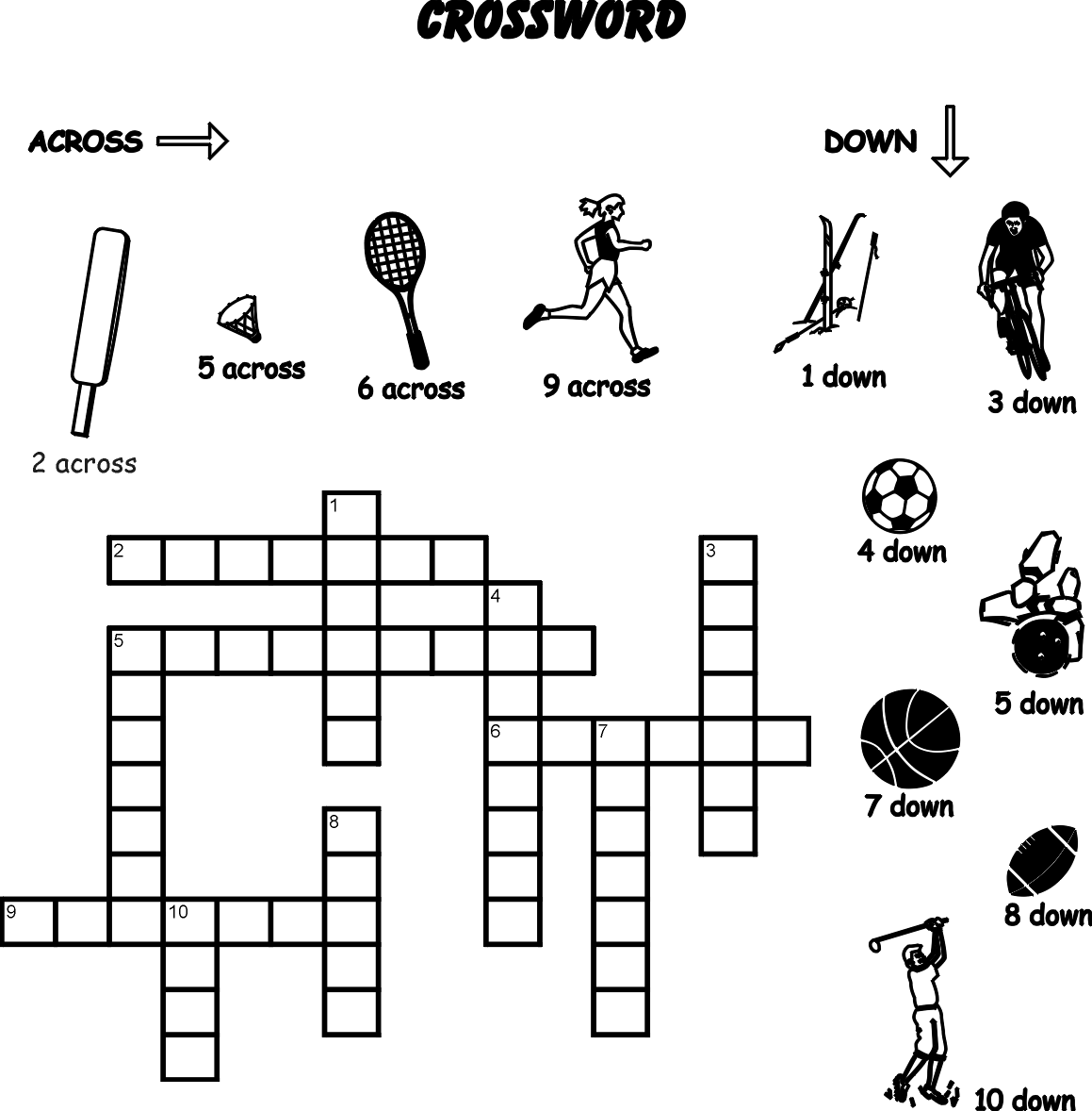 Easy Sports Crossword Puzzles Printable