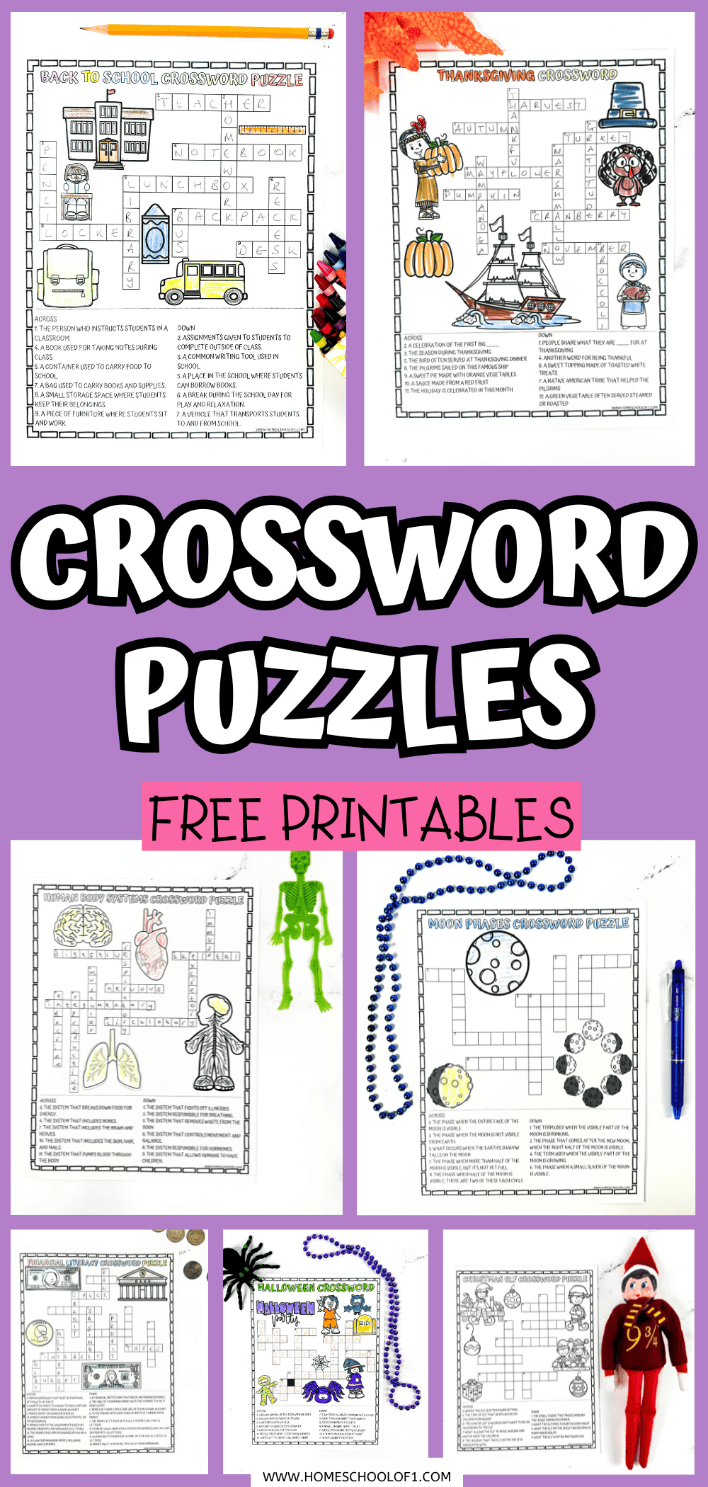 17 Themed Free Printable Crossword Puzzles For Kids 17 Themed Free Printable Crossword Puzzles For Kids