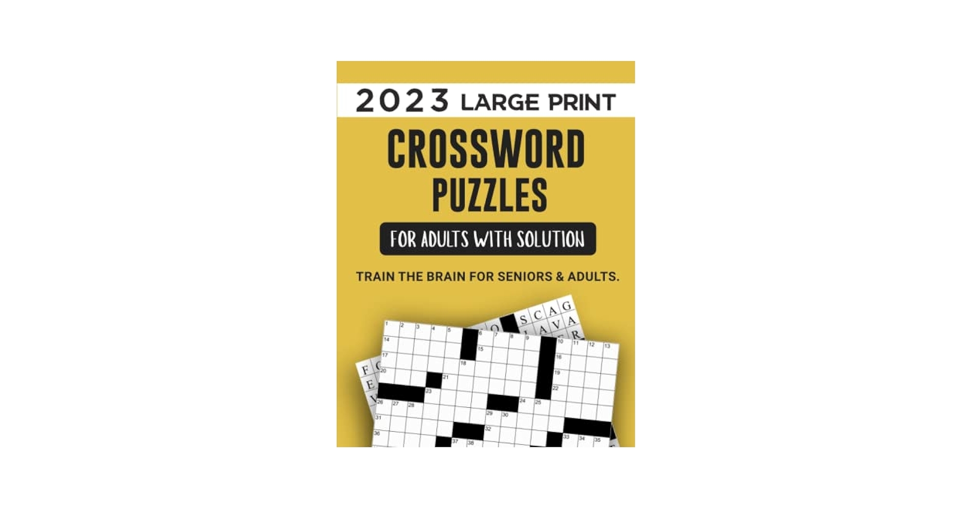 2023 Large Print Crossword Puzzles For Adults With Solution Train The Brain For Seniors Adults Publishing Hunter 9798370596636 Amazon Books