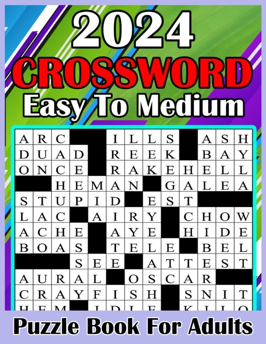 2024 Easy To Medium Crossword Puzzle Book For Adults Large print Easy To Med EBay
