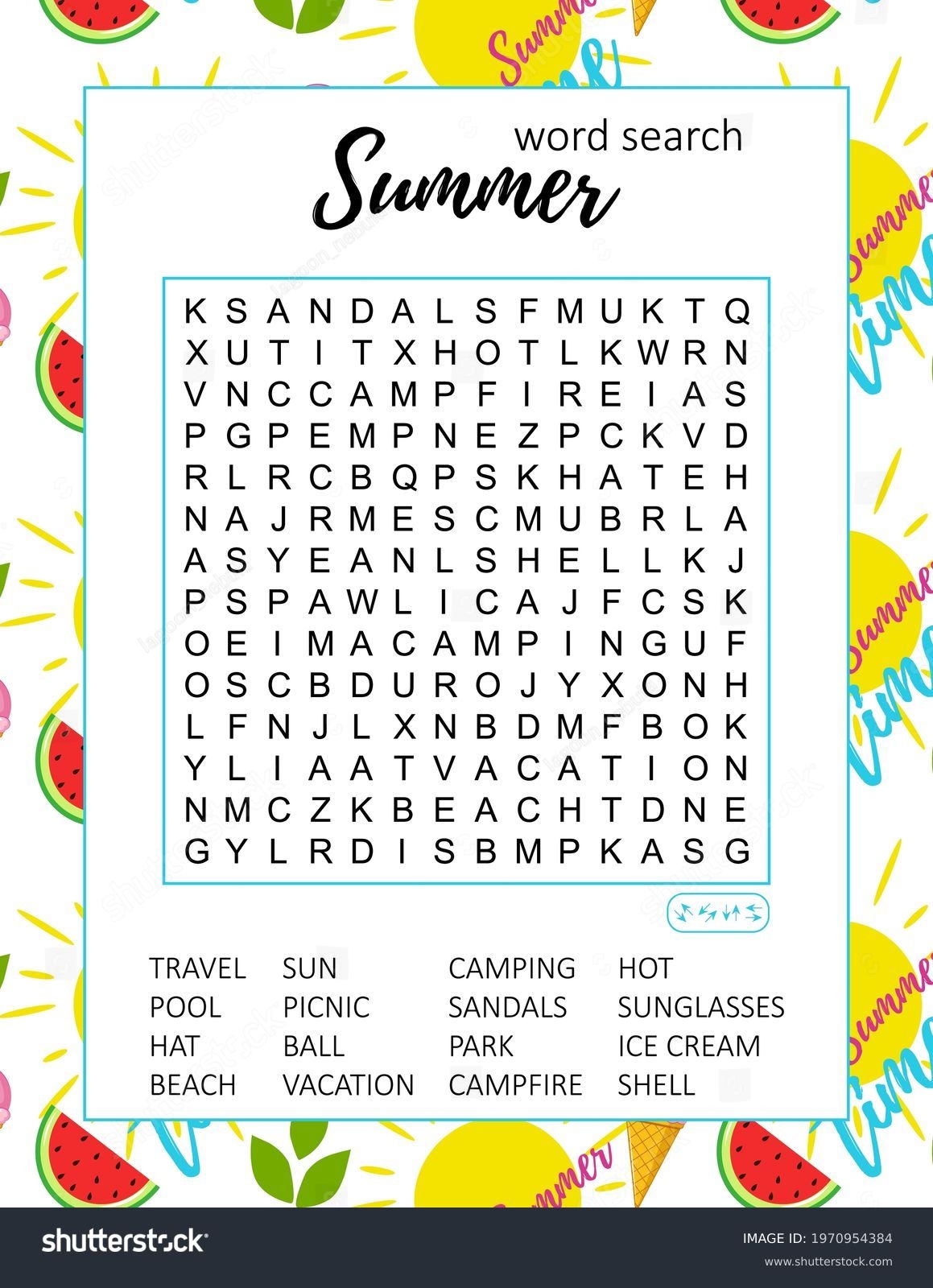 Free Printable Summer Crossword Puzzles
