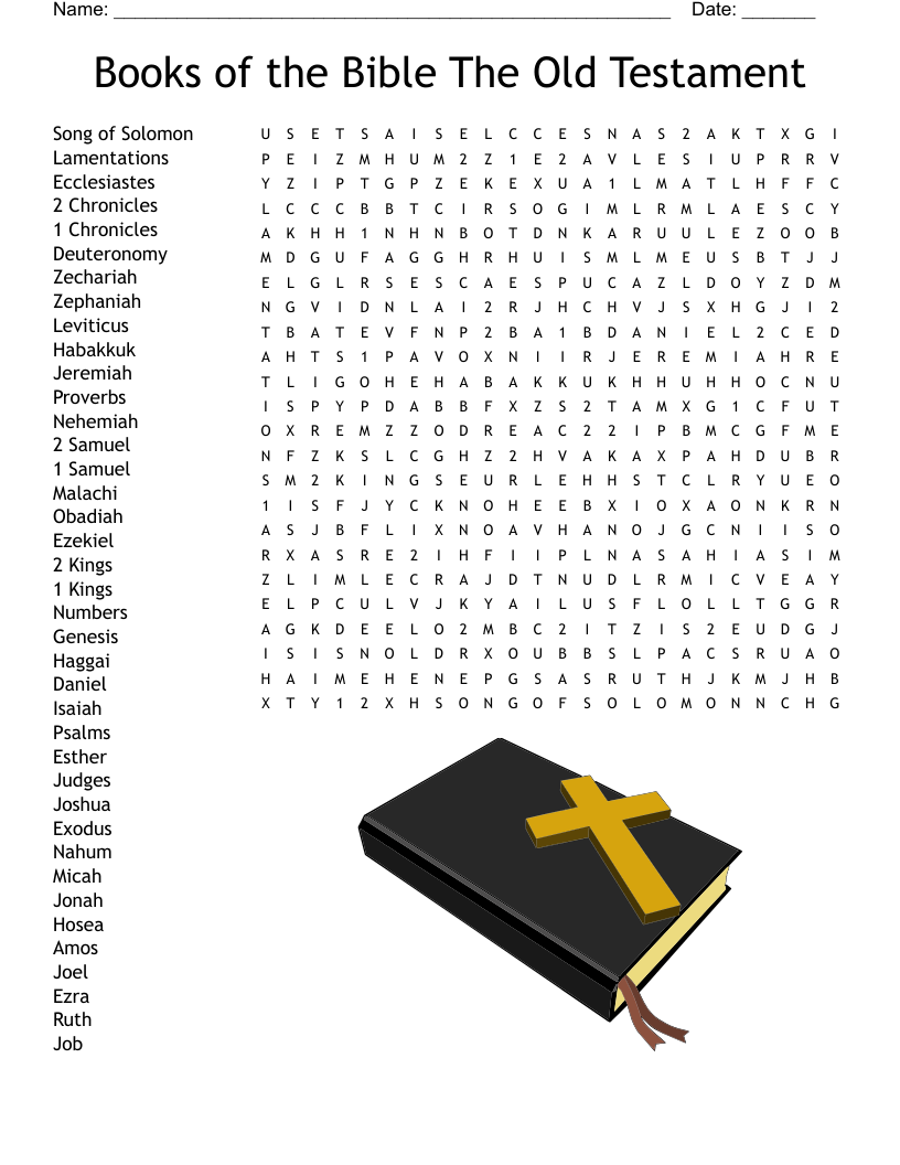 66 Books Of The Bible Crossword WordMint 66 Books Of The Bible Crossword WordMint