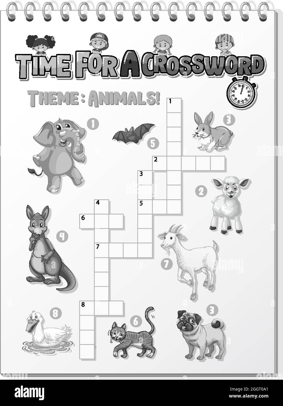 A Pet Crossword Game Template Illustration Stock Vector Image Art Alamy A Pet Crossword Game Template Illustration Stock Vector Image Art Alamy