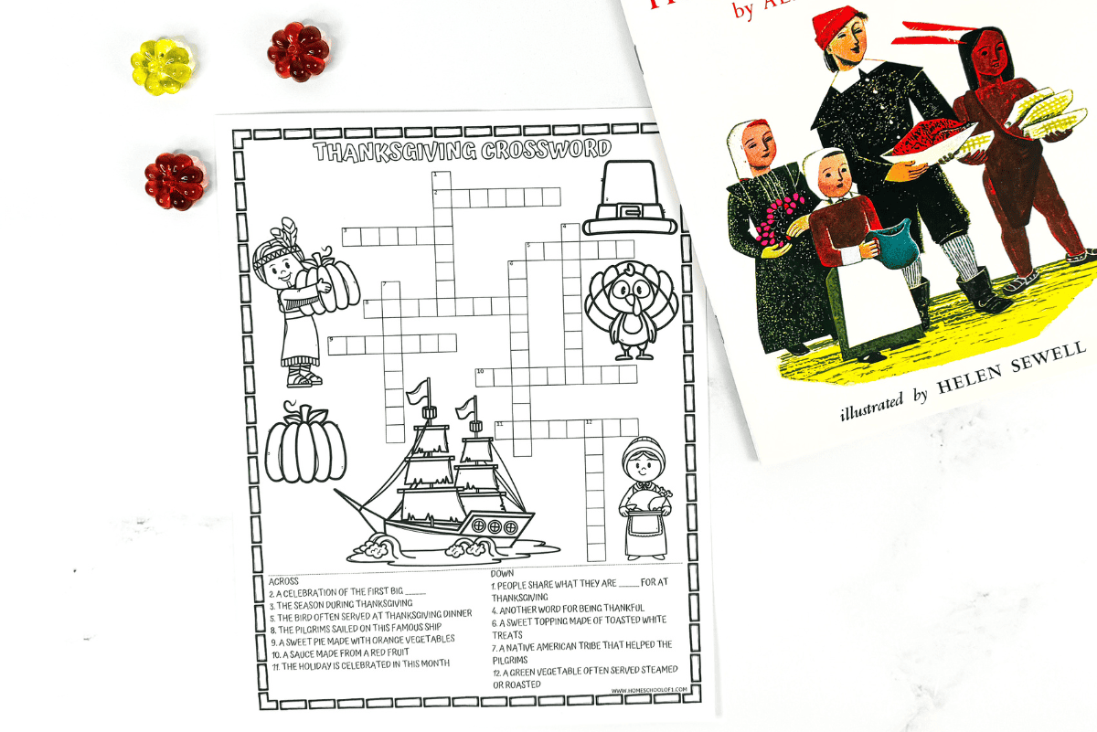 Thanksgiving Crossword Printable Thanksgiving Crossword Printable