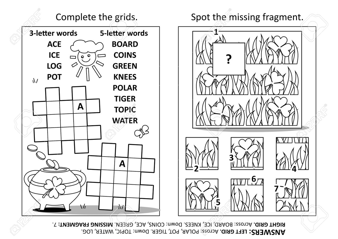 Crossword Fill in Printable for Kids Crossword Fill in Printable for Kids