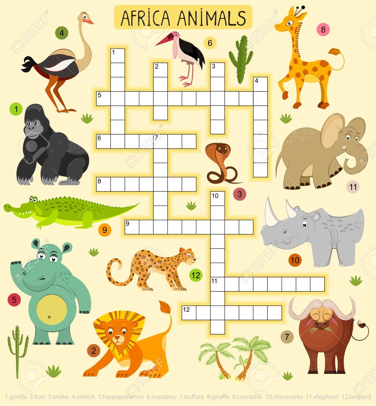 All Free Printable Crossword Puzzles About Gorillas