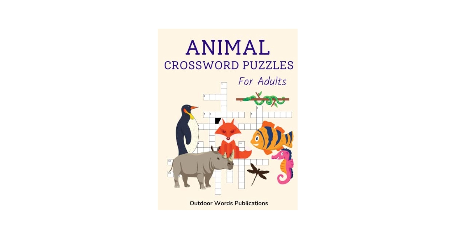 Animal Crossword Puzzles For Adults Challenging Puzzle Book For Animal Lovers Publications Outdoor Words 9798792479944 Amazon Books