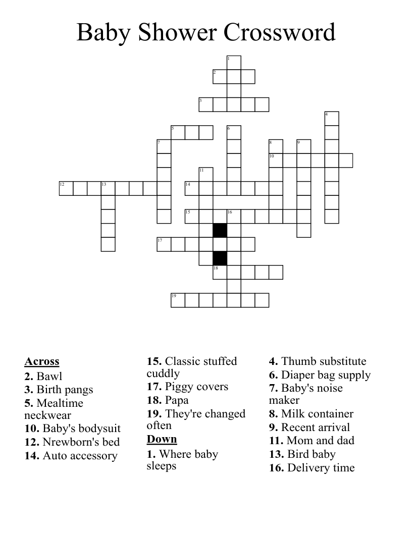Free Printable Customizable Crossword Puzzles Free Printable Customizable Crossword Puzzles