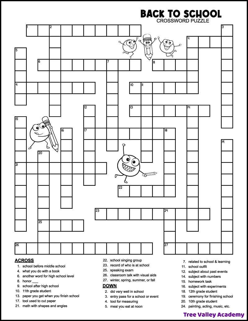 College Crossword Puzzle Printable College Crossword Puzzle Printable