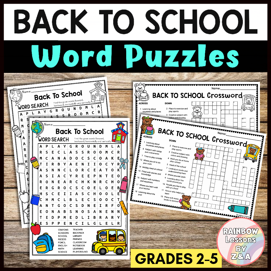 Back To School Word Search Back To School Crossword First Day Word Search Made By Teachers Back To School Word Search Back To School Crossword First Day Word Search Made By Teachers