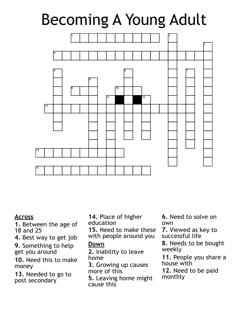 Best Crossword Puzzles for Adults Printable Best Crossword Puzzles for Adults Printable
