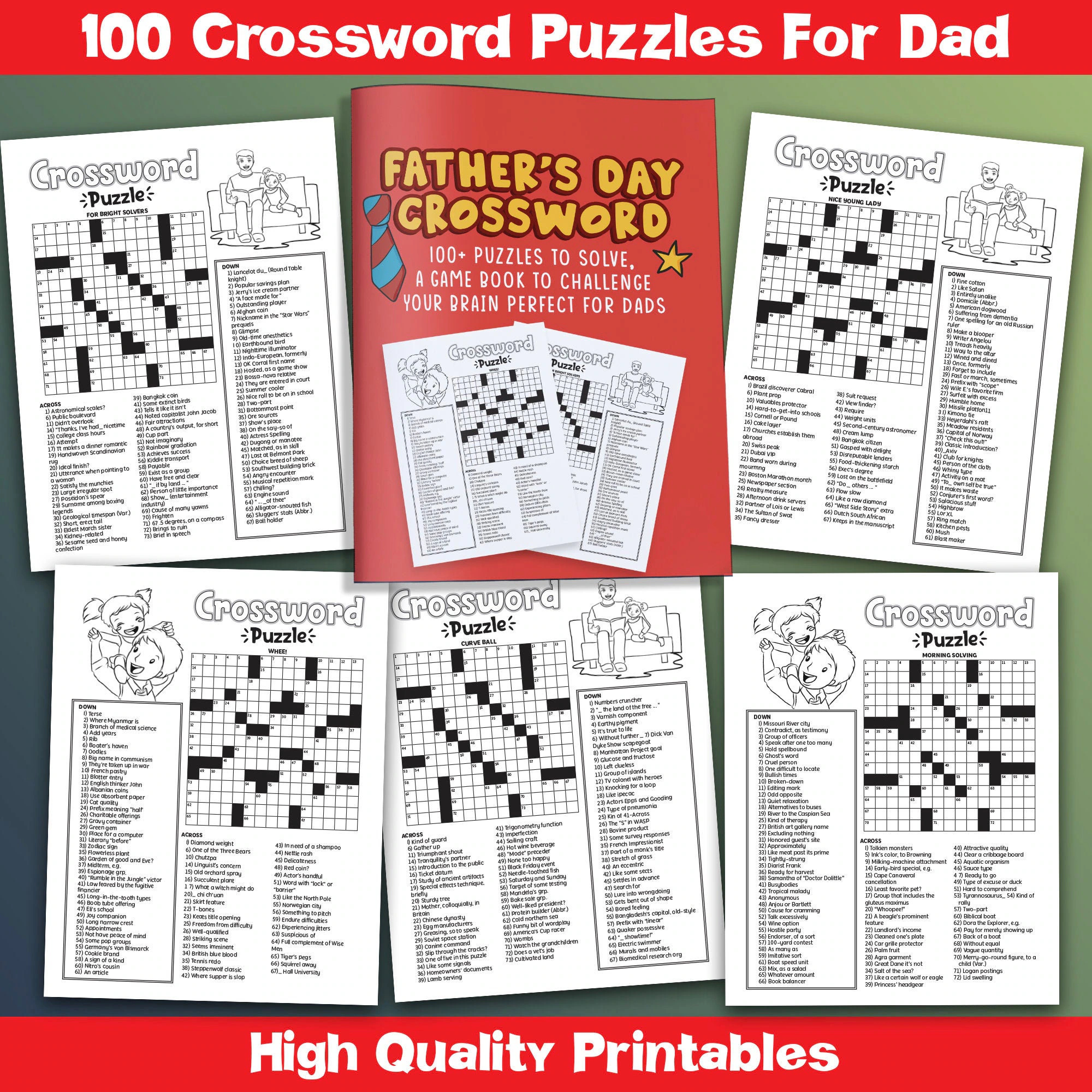 BEST VALUE Father s Day Crossword Instant Download 100 Puzzles To Solve A Game Book To Challenge Your Brain Perfect For Father s Day Etsy BEST VALUE Father s Day Crossword Instant Download 100 Puzzles To Solve A Game Book To Challenge Your Brain Perfect For Father s Day Etsy