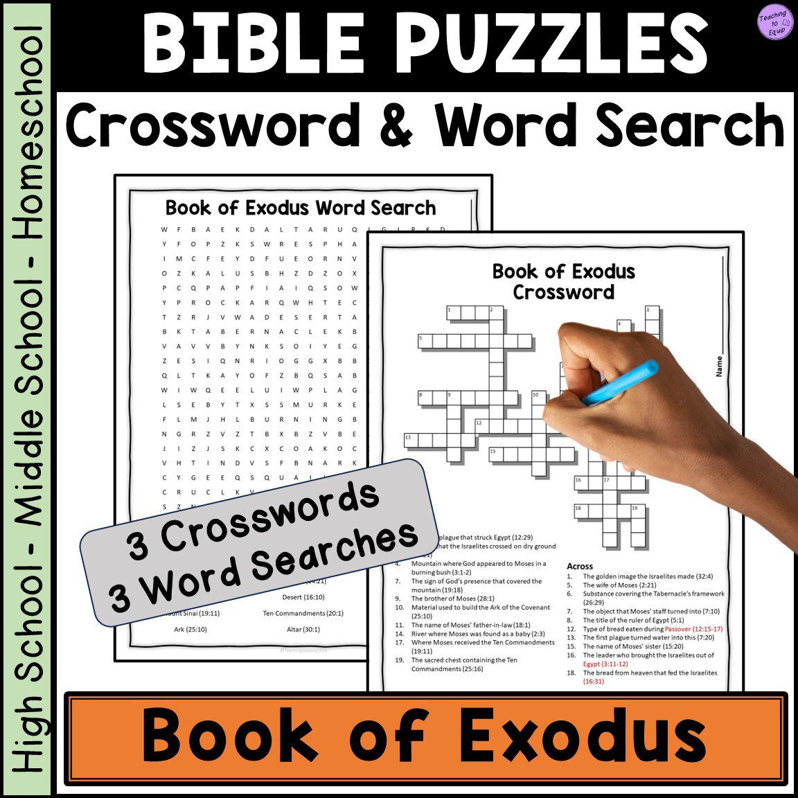 Bible Book Of Deuteronomy Crossword Word Search Puzzle Activities Made By Teachers