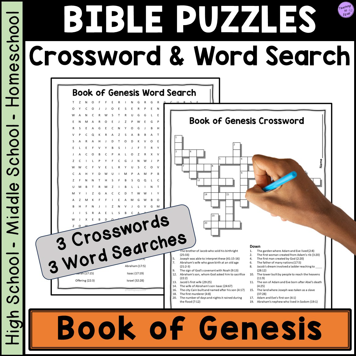 Bible Book Of Genesis Crossword Word Search Puzzle Activities Made By Teachers Bible Book Of Genesis Crossword Word Search Puzzle Activities Made By Teachers