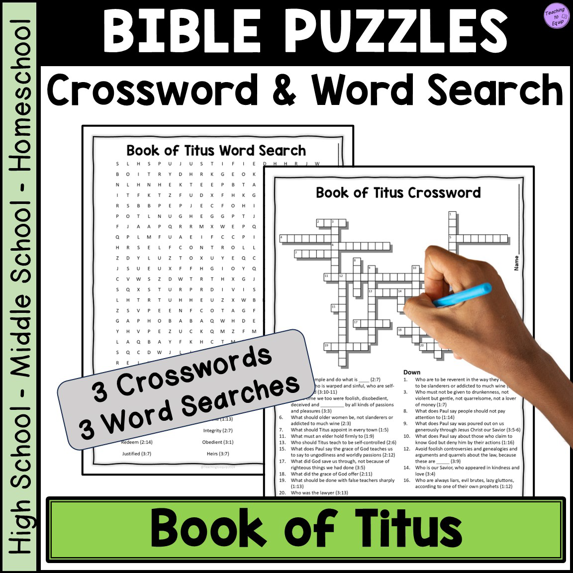 Bible Book Of Titus Crossword Word Search Puzzle Activities Made By Teachers Bible Book Of Titus Crossword Word Search Puzzle Activities Made By Teachers