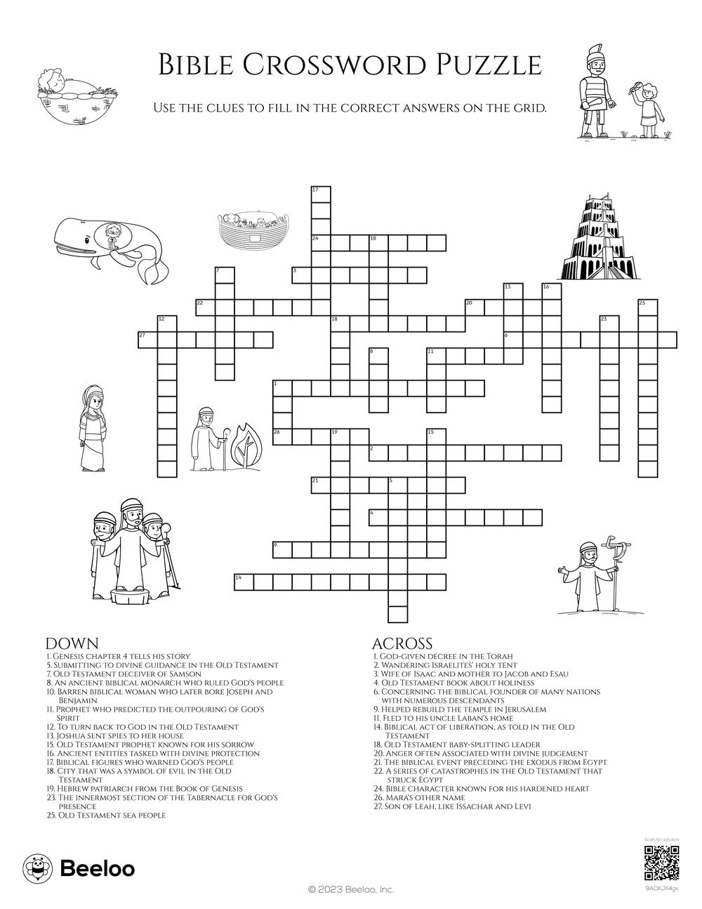 Bible Crossword Puzzle Beeloo Printable Crafts And Activities For Kids Bible Crossword Puzzle Beeloo Printable Crafts And Activities For Kids