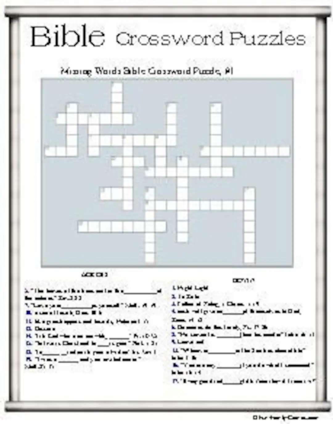 Free Printable Bible Crossword Puzzles Pdf Free Printable Bible Crossword Puzzles Pdf