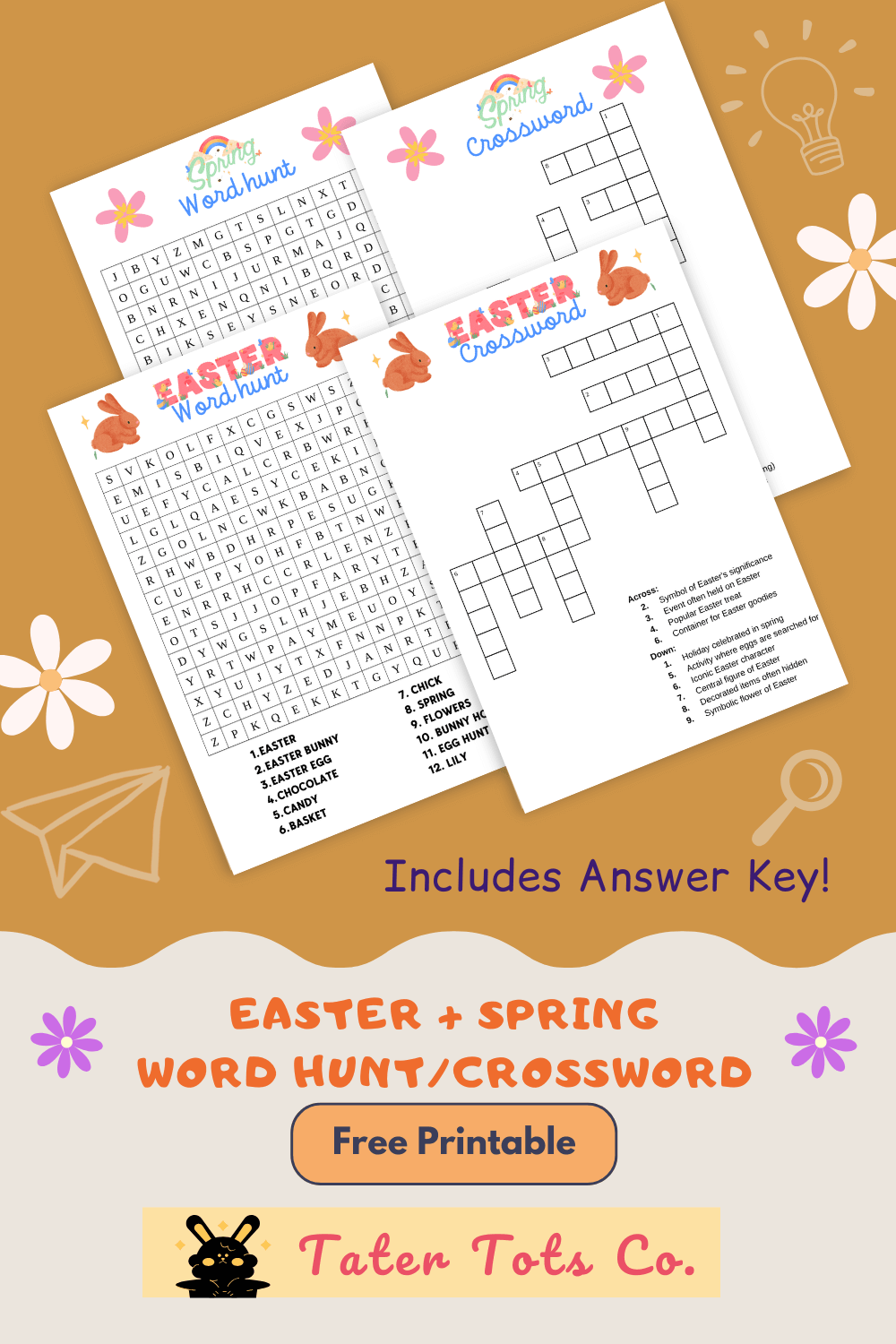 blossoming minds free easter and spring crossword puzzles for kids tater tots co blossoming minds free easter and spring crossword puzzles for kids tater tots co