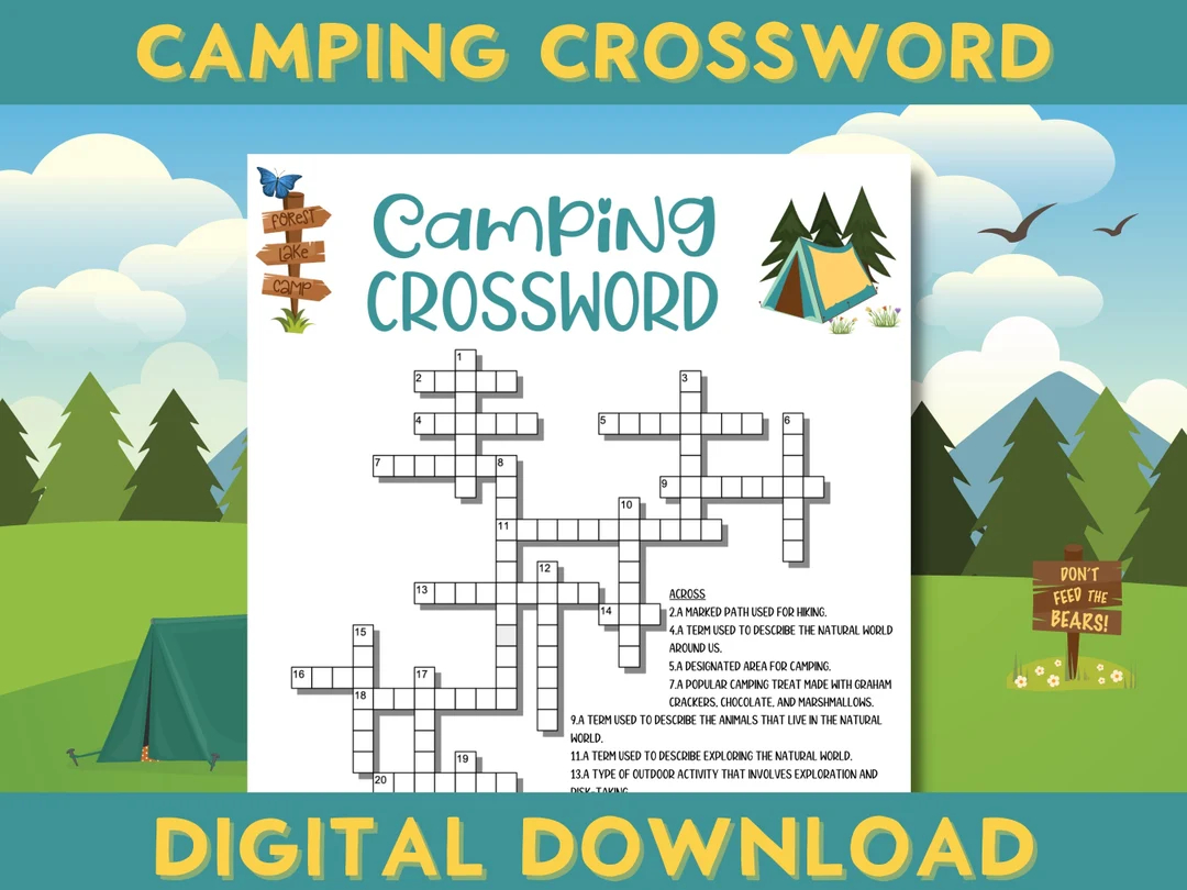 Out Door Crosswords Free Printable