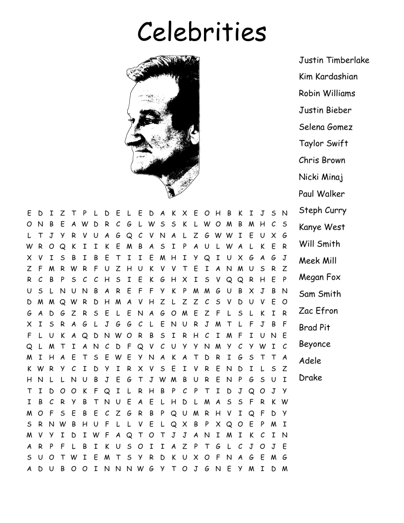 Celebrities Crossword WordMint Celebrities Crossword WordMint