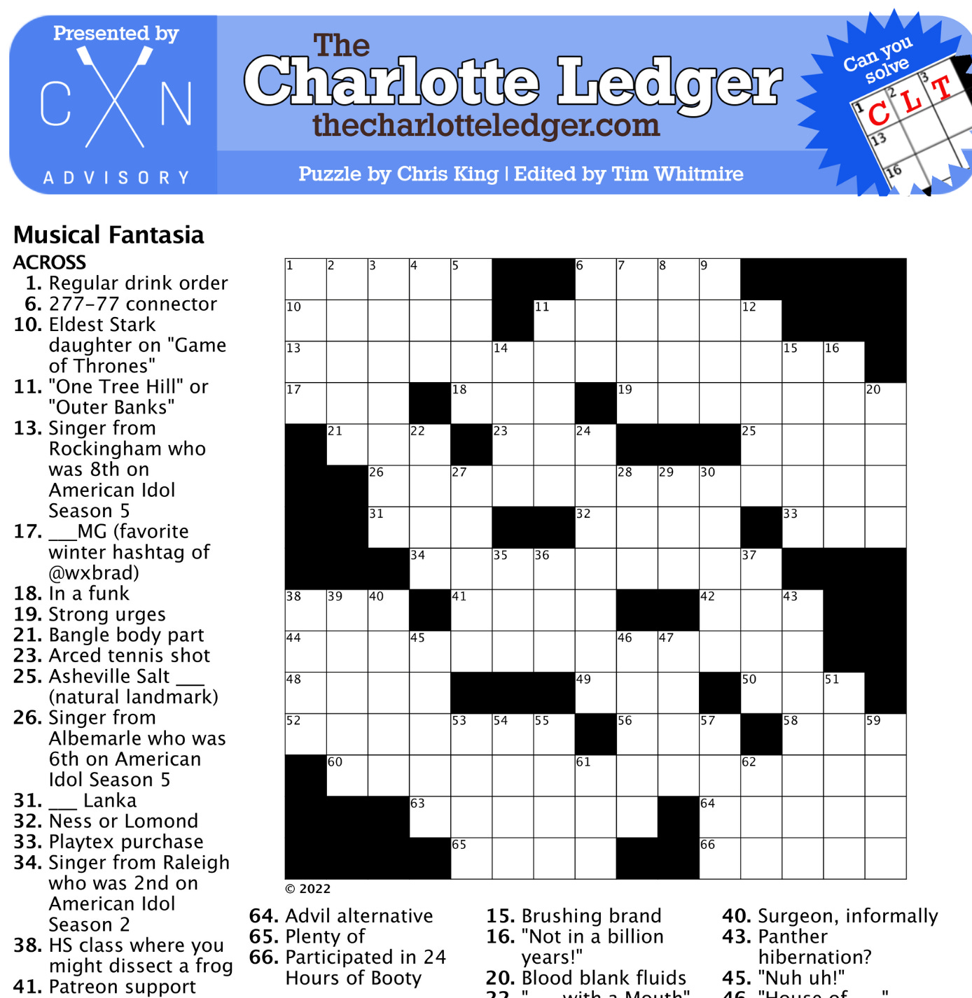 Charlotte Ledger Crosswords The Charlotte Ledger Charlotte Ledger Crosswords The Charlotte Ledger