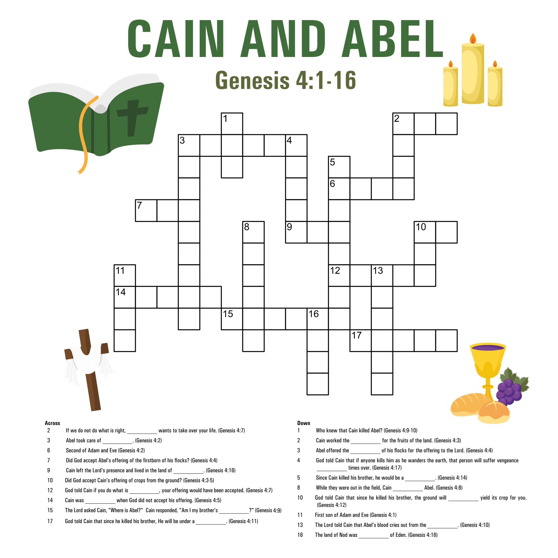 Bible Crossword Puzzles Printable Bible Crossword Puzzles Printable