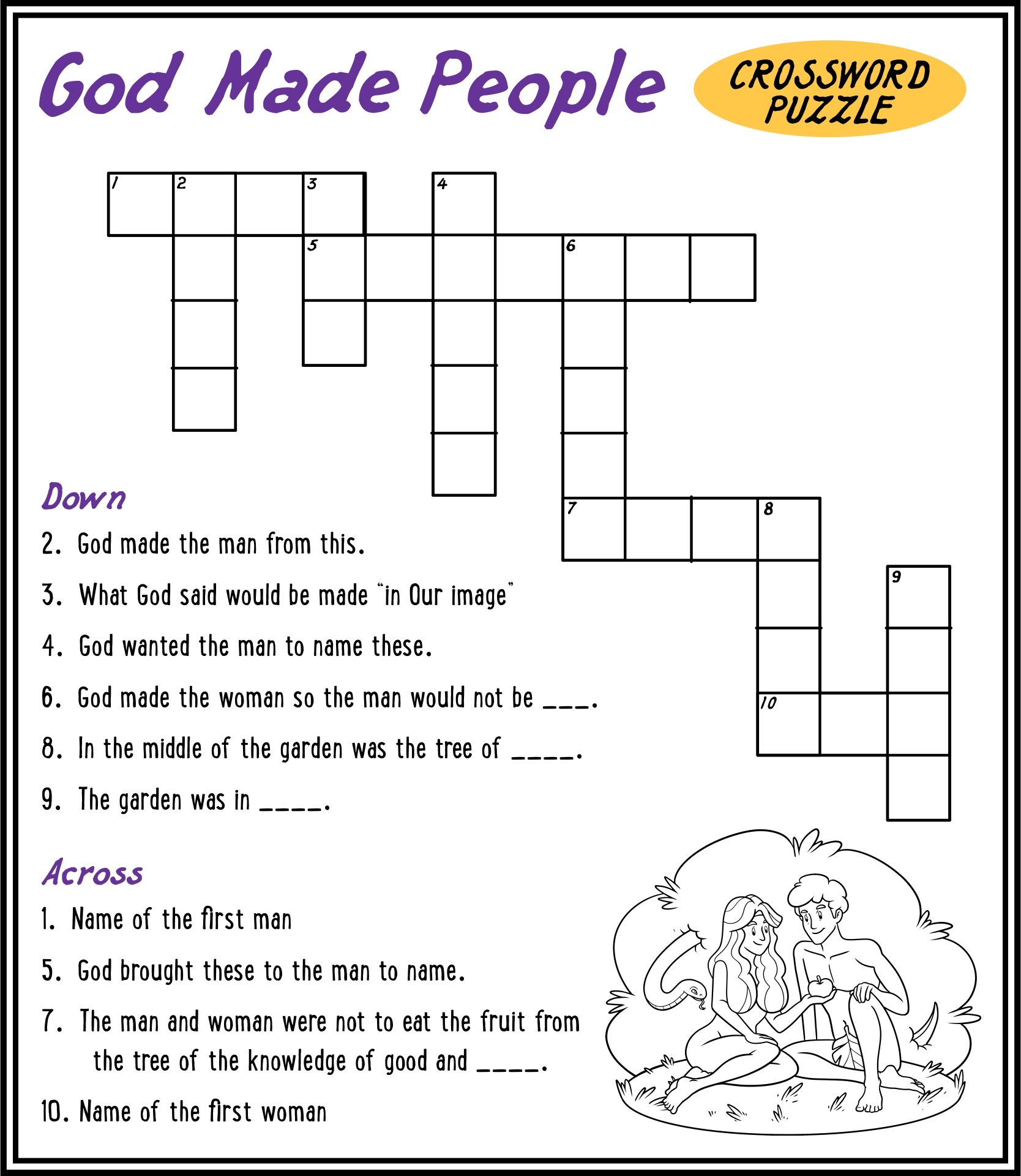Christian Crossword Puzzles Adult Printable