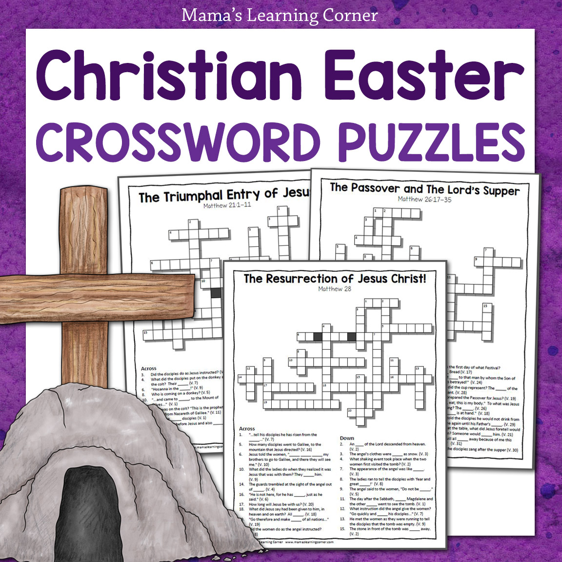 Easter Printable Crossword Large Print