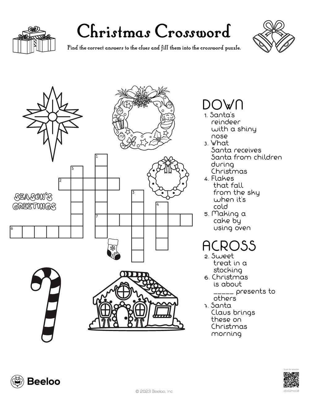 Christmas Printable Crossword Puzzles Christmas Printable Crossword Puzzles