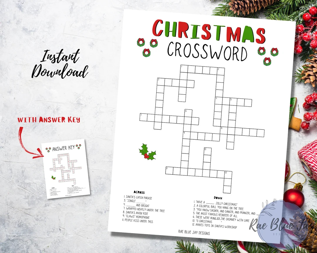 Free Printable Christmas Crossword Puzzles For Adults With Answers Free Printable Christmas Crossword Puzzles For Adults With Answers