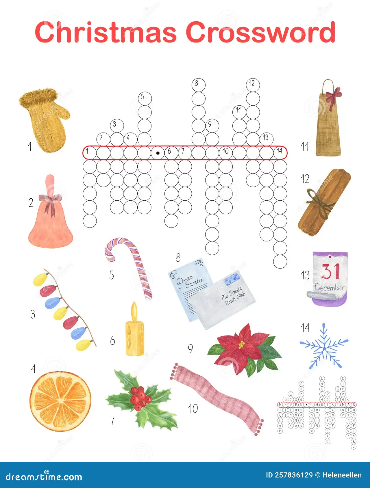 Christmas Crossword Puzzle Stock Illustrations 527 Christmas Crossword Puzzle Stock Illustrations Vectors Clipart Dreamstime