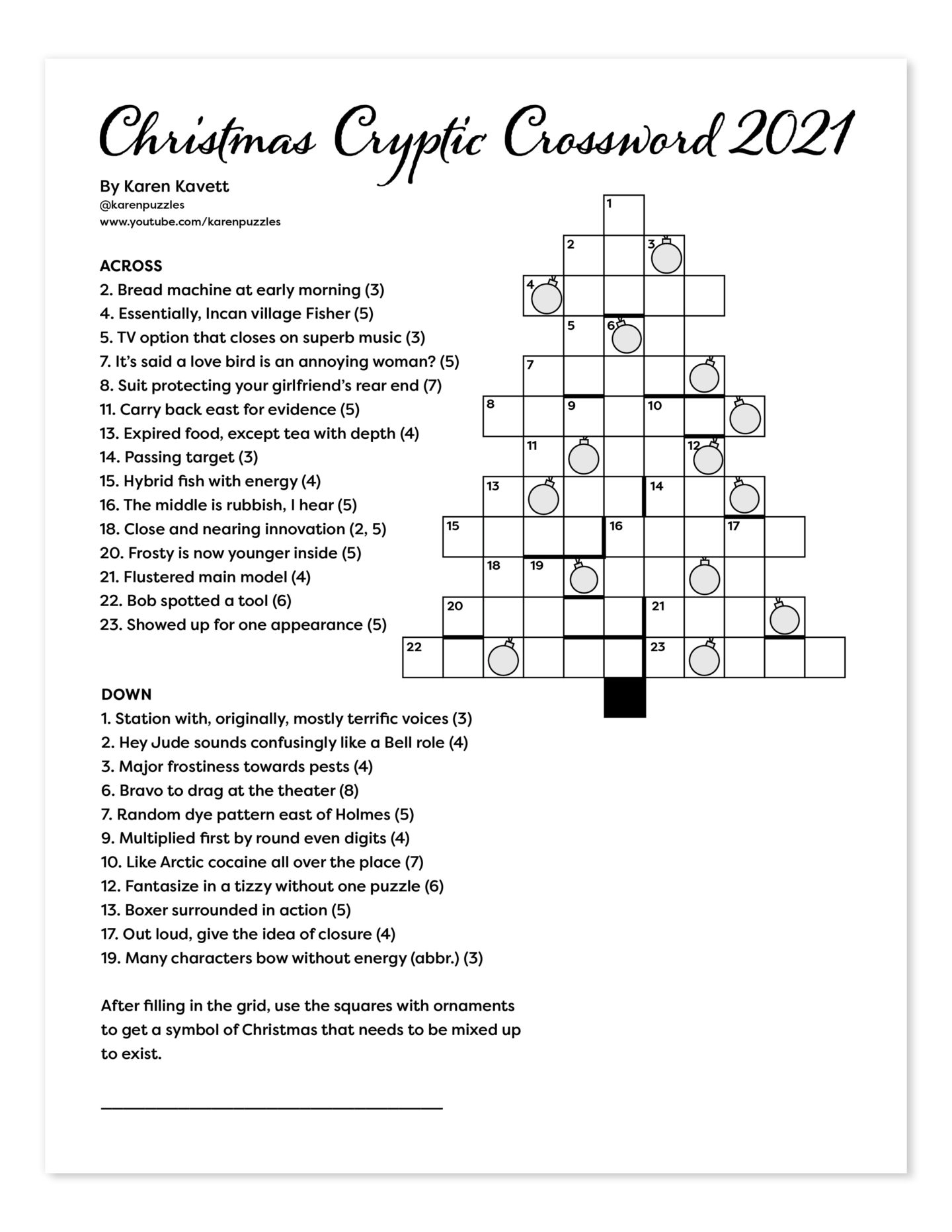 Printable Cryptic Crosswords Printable Cryptic Crosswords