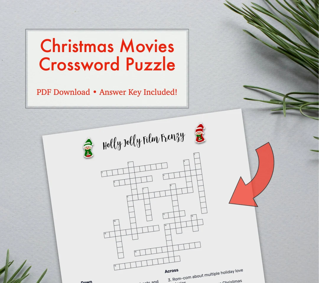 Christmas Movie Crossword Puzzle Instant Printable PDF Download Test Your Knowledge Etsy Christmas Movie Crossword Puzzle Instant Printable PDF Download Test Your Knowledge Etsy