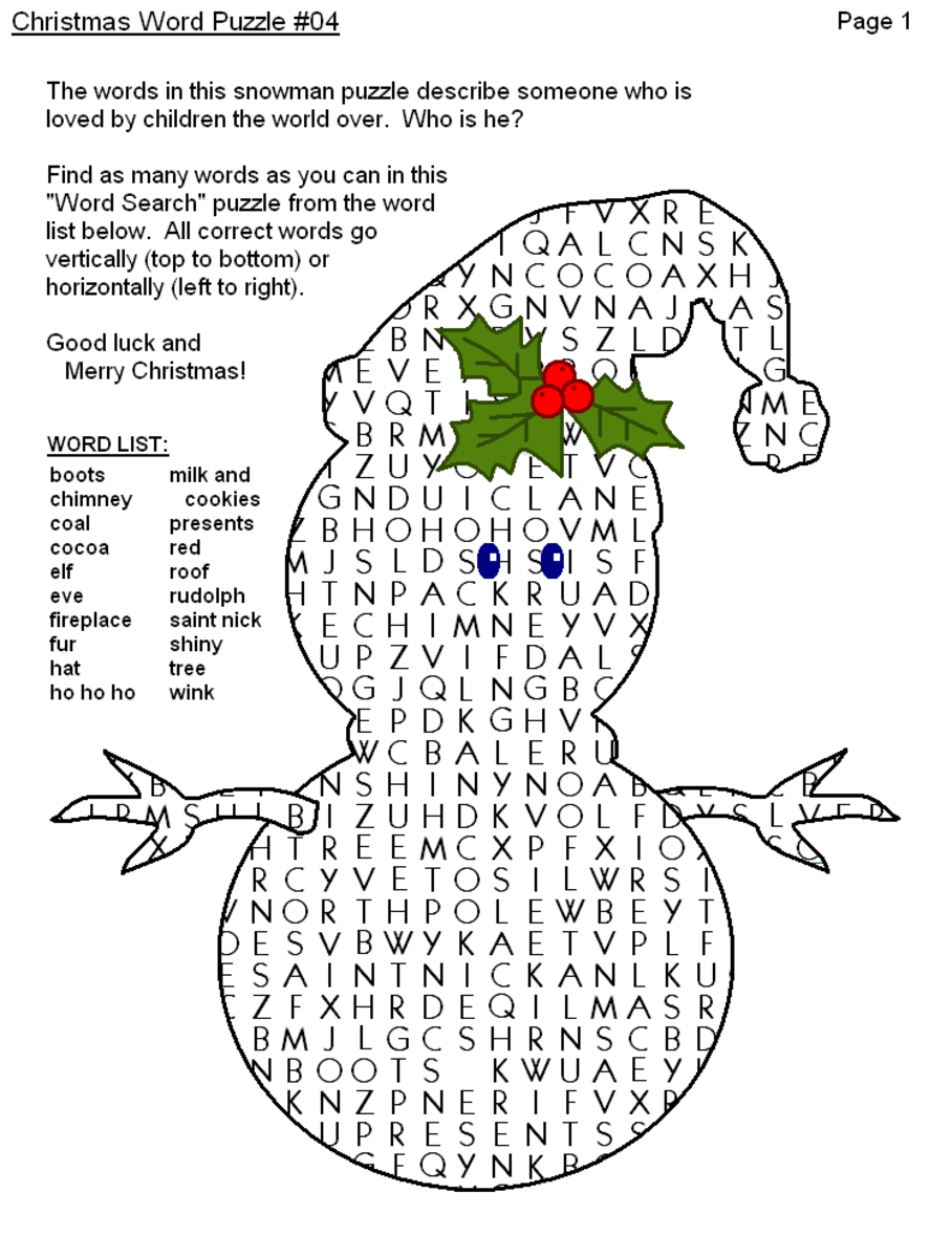 Christmas Crossword Puzzles Printable Christmas Crossword Puzzles Printable