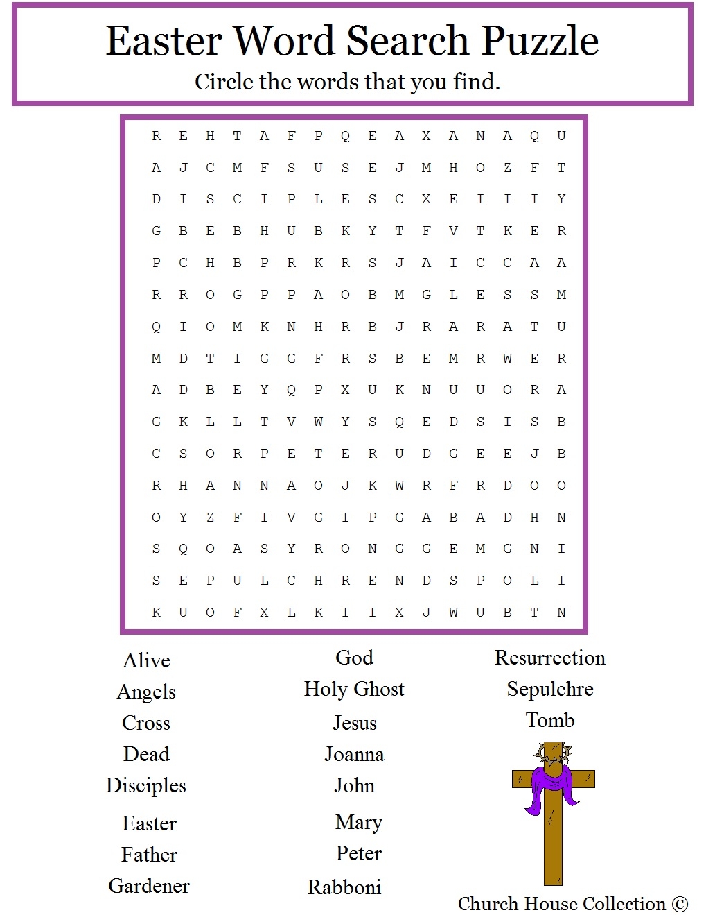 Church House Collection Blog Christian Easter Word Search For Kids Church House Collection Blog Christian Easter Word Search For Kids