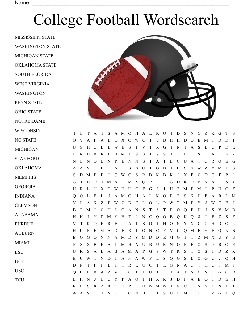 College Sports Crosswords Word Searches Bingo Cards WordMint College Sports Crosswords Word Searches Bingo Cards WordMint