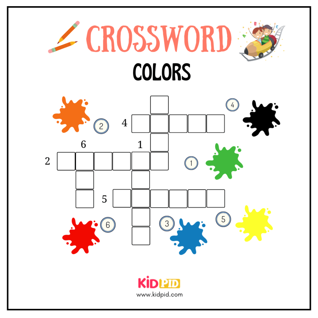 Colors Crossword Printable