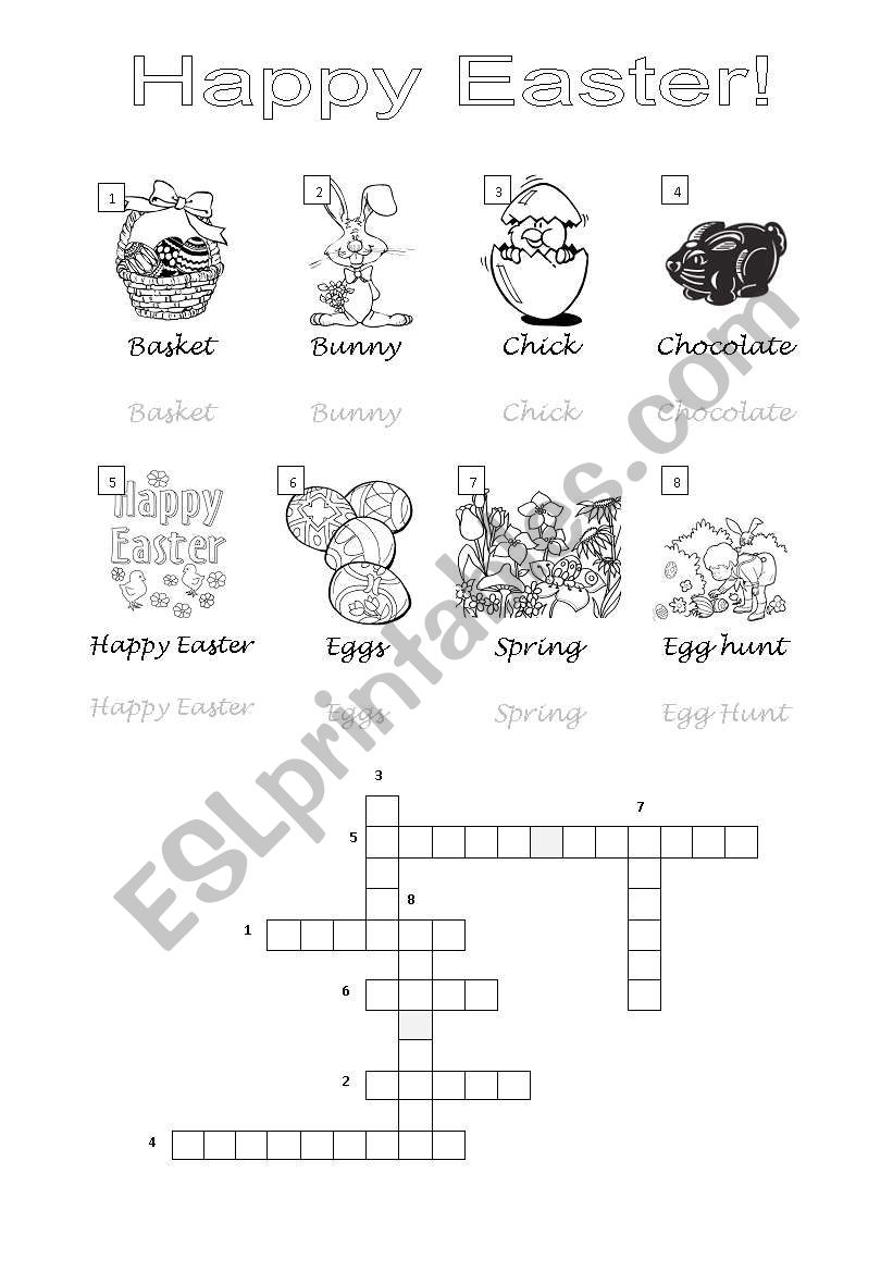 Easter Crossword Printable PDF Easter Crossword Printable PDF