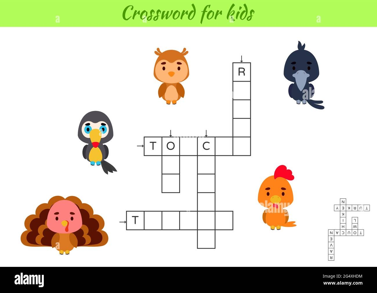 Birds Crossword Printable Birds Crossword Printable