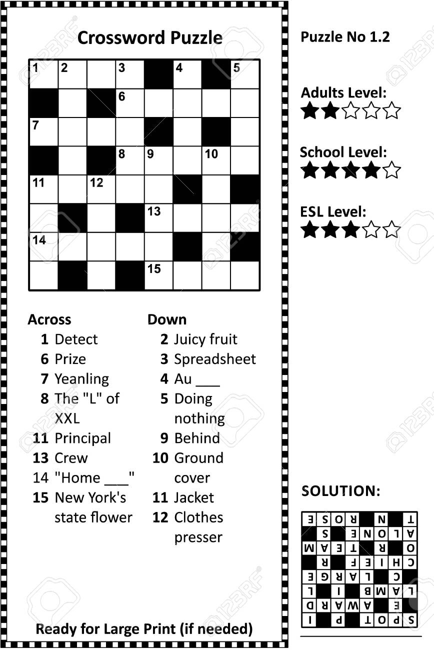 Crossword Puzzle Grid Clues And Solution Classic Quick Family Friendly Easy To Medium Difficulty Level Royalty Free SVG Cliparts Vectors And Stock Illustration Image 129961144 Crossword Puzzle Grid Clues And Solution Classic Quick Family Friendly Easy To Medium Difficulty Level Royalty Free SVG Cliparts Vectors And Stock Illustration Image 129961144