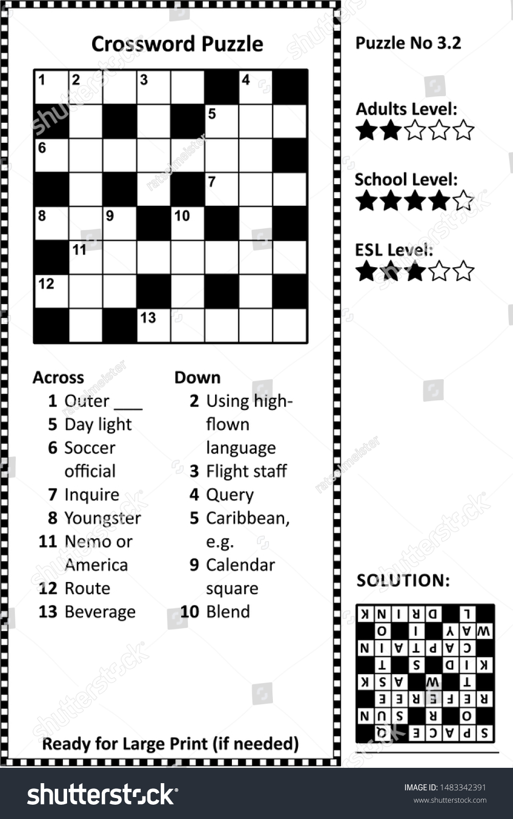 Crossword Puzzle Grid Clues Solution Classic Stock Vector Royalty Free 1483342391 Shutterstock Crossword Puzzle Grid Clues Solution Classic Stock Vector Royalty Free 1483342391 Shutterstock