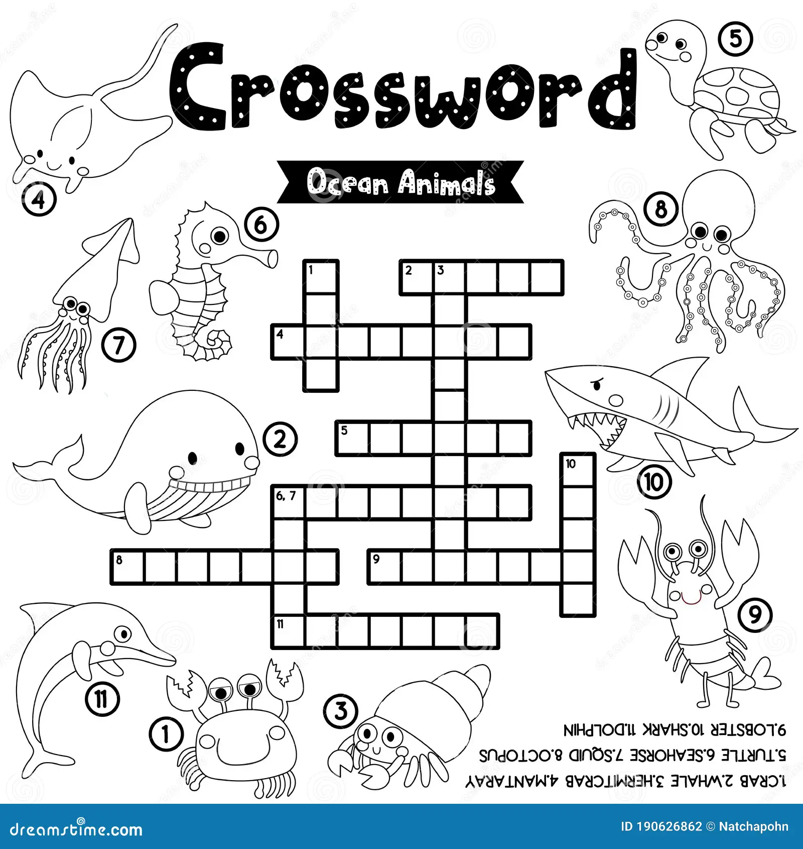 Printable Animal Crossword Puzzle Medium Printable Animal Crossword Puzzle Medium