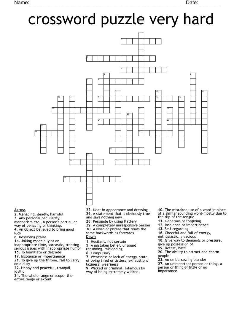 Crossword Puzzle Very Hard WordMint Worksheets Library Crossword Puzzle Very Hard WordMint Worksheets Library