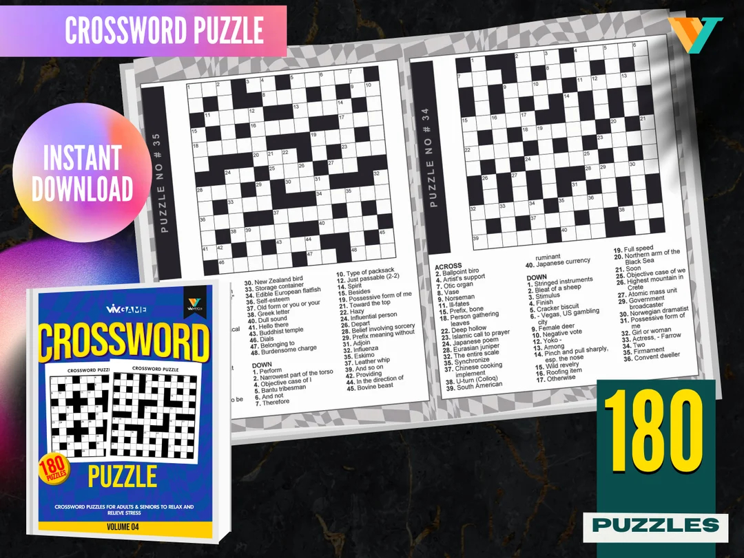 Crossword Puzzles Book For Adults Fun Activities For Seniors Digital Download Printable Instant Download Crossword Game With Answer Key Etsy Crossword Puzzles Book For Adults Fun Activities For Seniors Digital Download Printable Instant Download Crossword Game With Answer Key Etsy