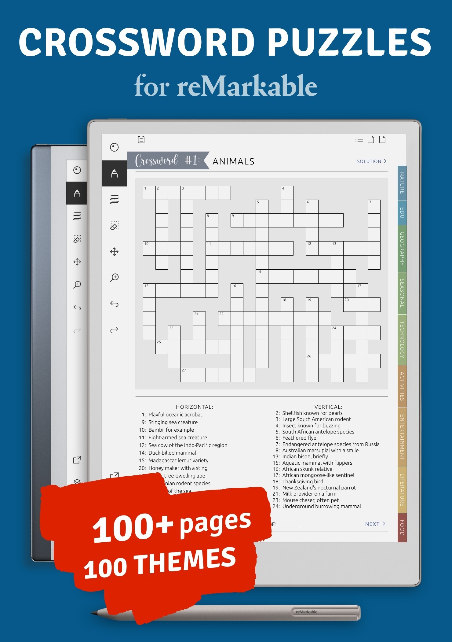 Crossword Puzzles For ReMarkable Download Hyperlinked PDF Crossword Puzzles For ReMarkable Download Hyperlinked PDF