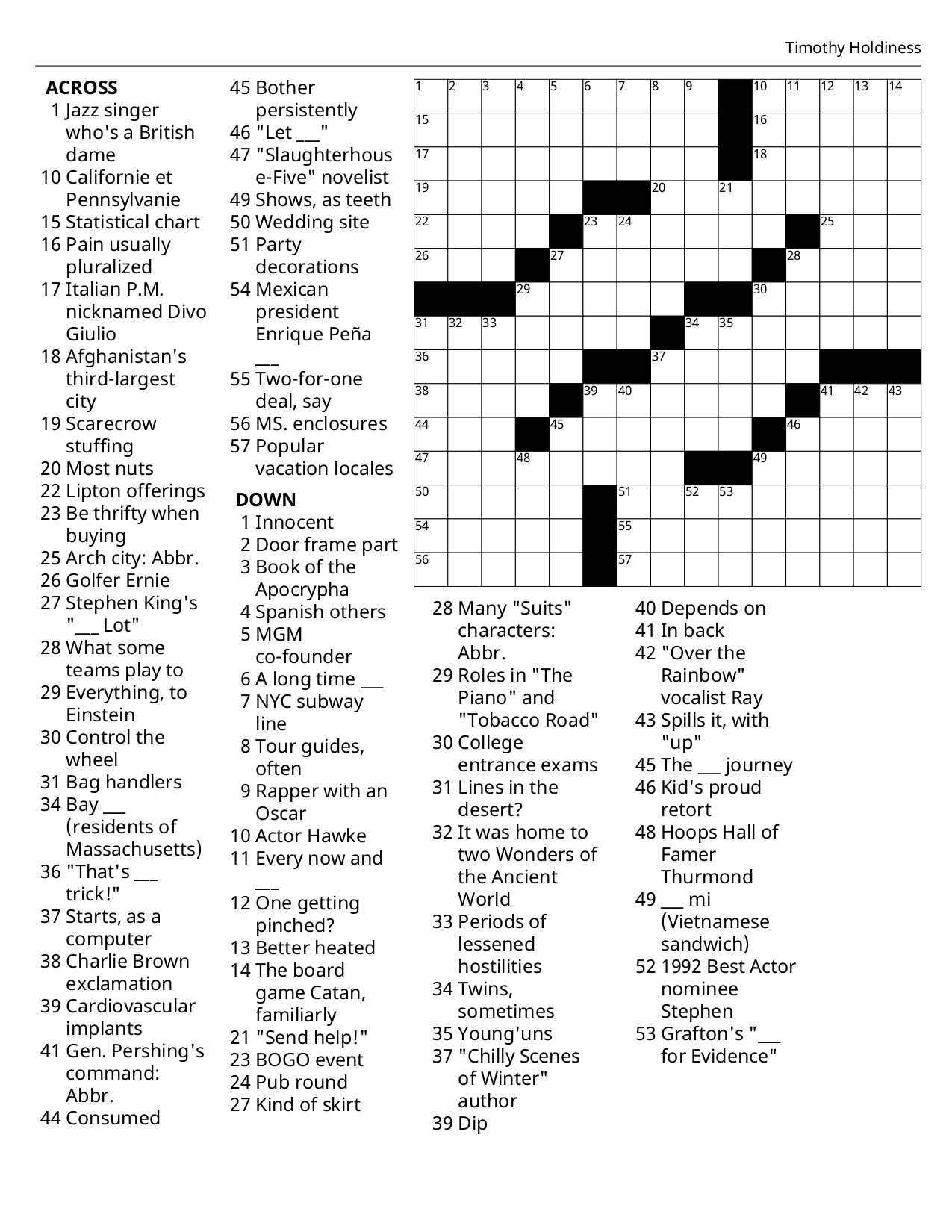 How to Make a Crossword Puzzle Free Printable