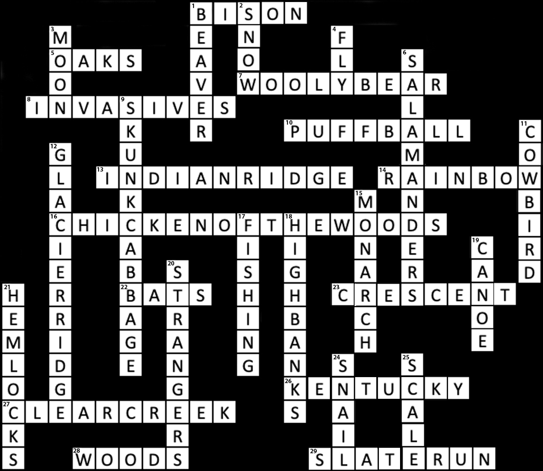 Crossword Solution From April Newsletter Metro Parks Central Ohio Park System Crossword Solution From April Newsletter Metro Parks Central Ohio Park System