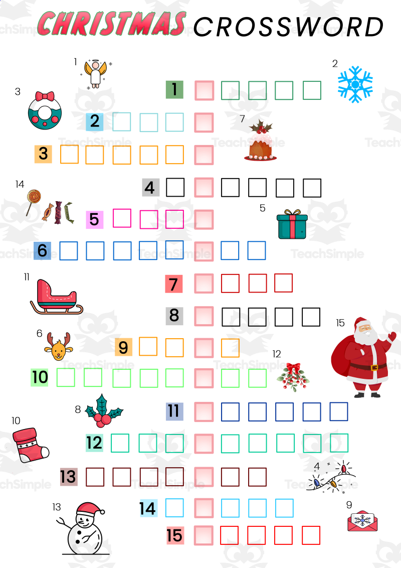 Differentiated Christmas Crossword For ESL Learners By Teach Simple
